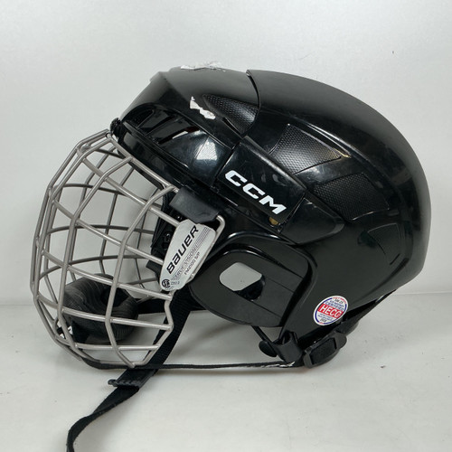 Vist Large View of Product Image Which is Used CCM Hockey Helmet Combo Black SM