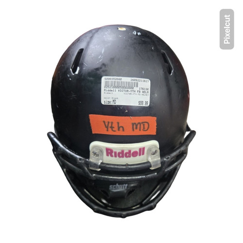 Vist Large View of Product Image Which is Used Riddell VICTOR-YTH FB HELMET FB Helmet Black MD