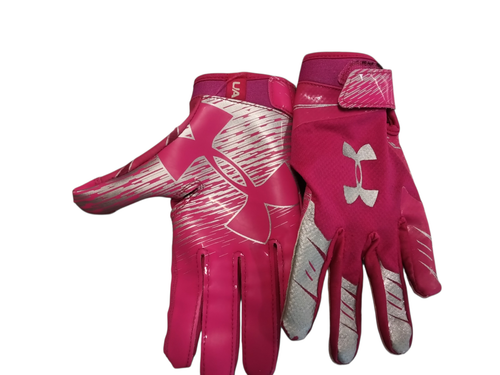 Vist Large View of Product Image Which is Used Under Armour F7 Receiver Gloves Pink Yth LG