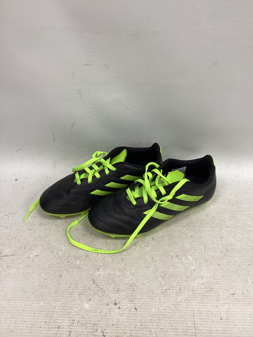 Vist Large View of Product Image Which is Used Adidas Soccer Cleats Black And Neon Green Junior 02.5
