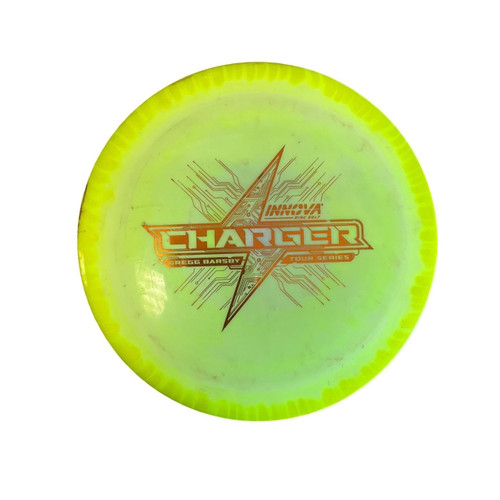 Vist Large View of Product Image Which is Used Innova CHARGER Disc Golf Driver Yellow