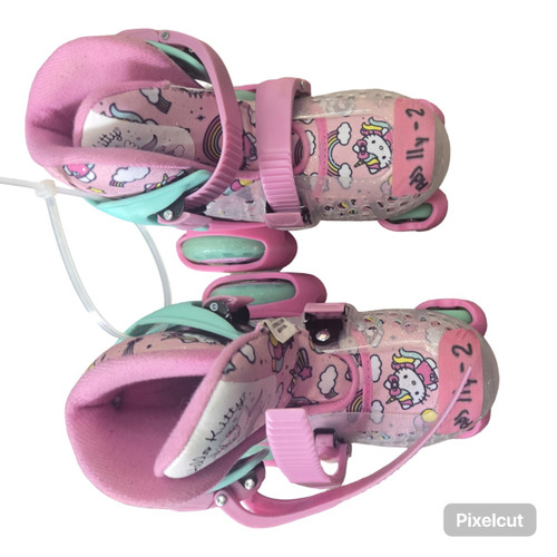 Vist Large View of Product Image Which is Used HELLO KITTY ADJ QUAD SKATES 11Y-2 Child Roller Quad Skates Pink Adjustable