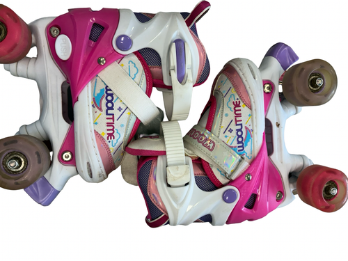 Vist Large View of Product Image Which is Used WOOLITIME Child Roller Quad Skates Pink Adjustable