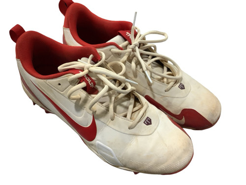 Vist Large View of Product Image Which is Used Nike WHT/BLCK TURF BB/SB Cleats Black And White Senior 10.5