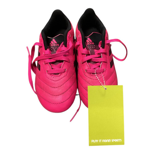 Vist Large View of Product Image Which is Used Adidas Soccer Cleats Pink Youth 11.0