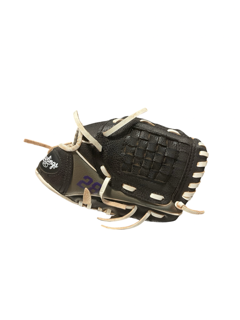 Vist Large View of Product Image Which is Used Rawlings ARENADO BB/SB Glove RH Throw Black 9"