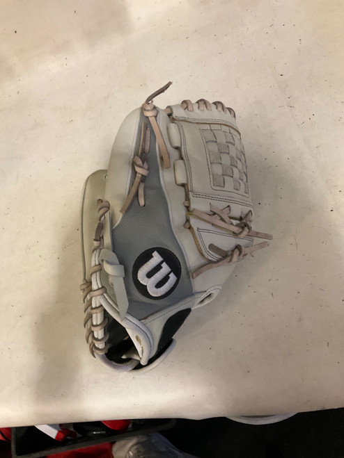 Vist Large View of Product Image Which is Used Wilson A2000 BB/SB Glove LH Throw Grey 12"