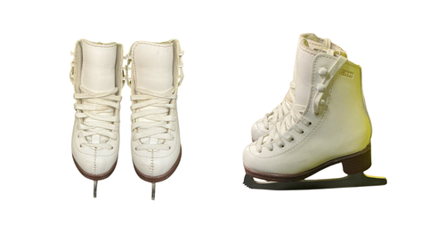 Vist Large View of Product Image Which is Used GAM Girls Figure Skate White Youth 08.0