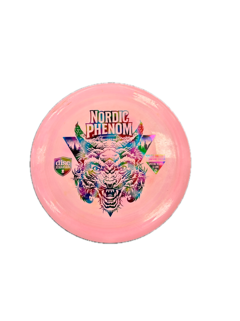 Vist Large View of Product Image Which is Used Discmania NORDIC PHENOM Disc Golf Driver Pink