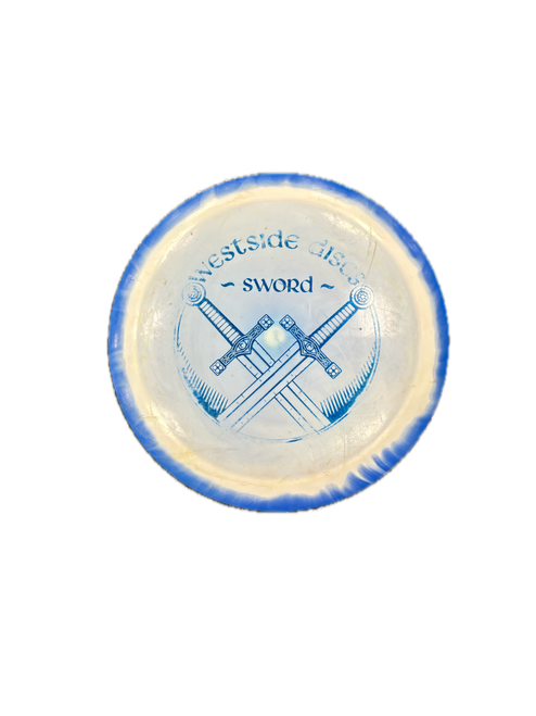 Vist Large View of Product Image Which is Used Westside SWORD Disc Golf Driver Royal Blue