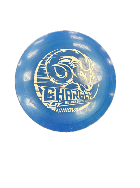 Vist Large View of Product Image Which is Used Innova CHARGER Disc Golf Driver Royal Blue