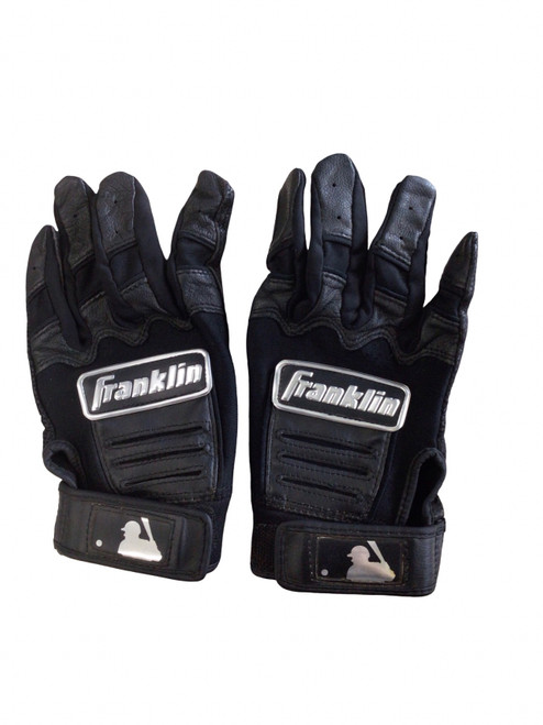 Vist Large View of Product Image Which is Used Franklin BB/SB Batting Gloves Black MD