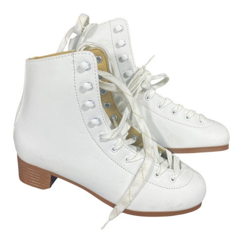 Vist Large View of Product Image Which is Used DBX Motion Womens Figure Skates White Size 7, side view