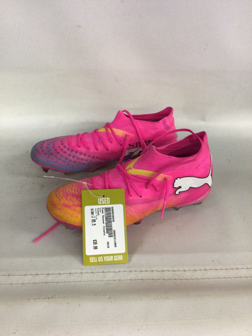 Vist Large View of Product Image Which is Used Puma Soccer Cleats Pink Junior 05.5