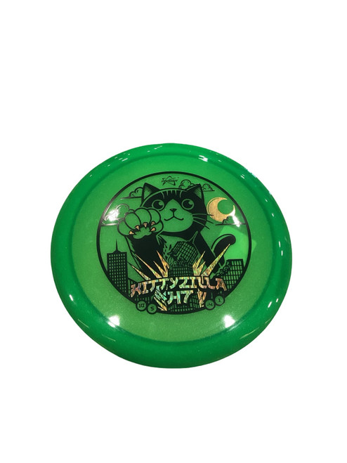 Vist Large View of Product Image Which is Used Prodigy KITTYZILLA H2 Disc Golf Driver Green
