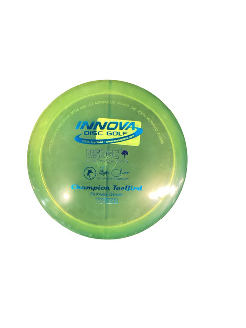Vist Large View of Product Image Which is Used Innova CLIMO TEEBIRD Disc Golf Driver Yellow
