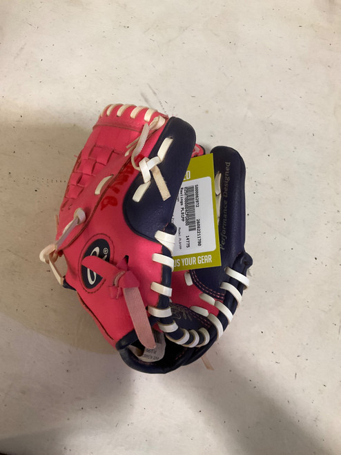 Vist Large View of Product Image Which is Used Rawlings PL91PP BB/SB Glove RH Throw Purple And Pink 9"