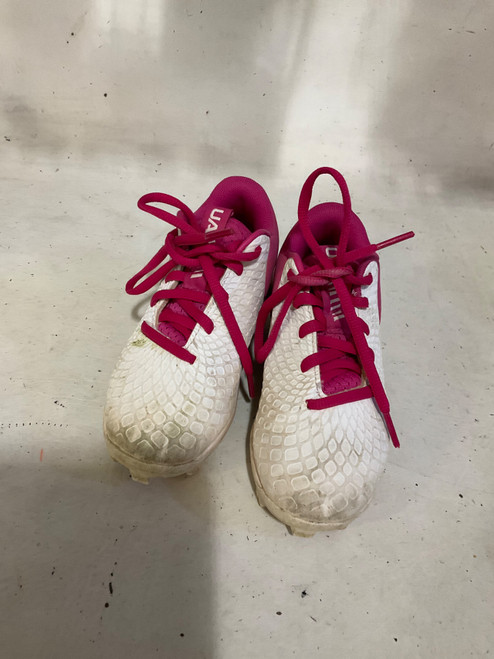 Vist Large View of Product Image Which is Used Under Armour 10 SB CLEATS BB/SB Cleats Pink Youth 11.0