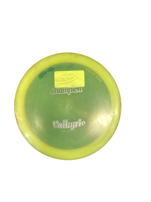 Vist Large View of Product Image Which is Used Innova CHAMPION VALKYRIE Disc Golf Driver Yellow 170g