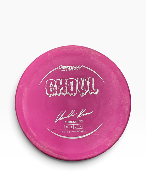 Vist Large View of Product Image Which is Used Gateway GHOUL SURE GRIP Disc Golf Putter Pink