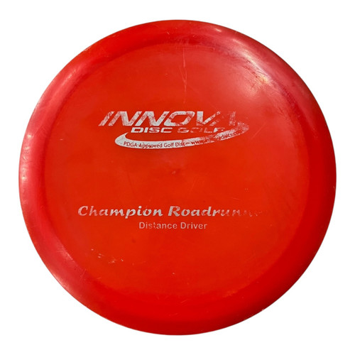 Vist Large View of Product Image Which is Used Innova CHAMPION ROADRUNNDER PFN Disc Golf Driver Red 177g
