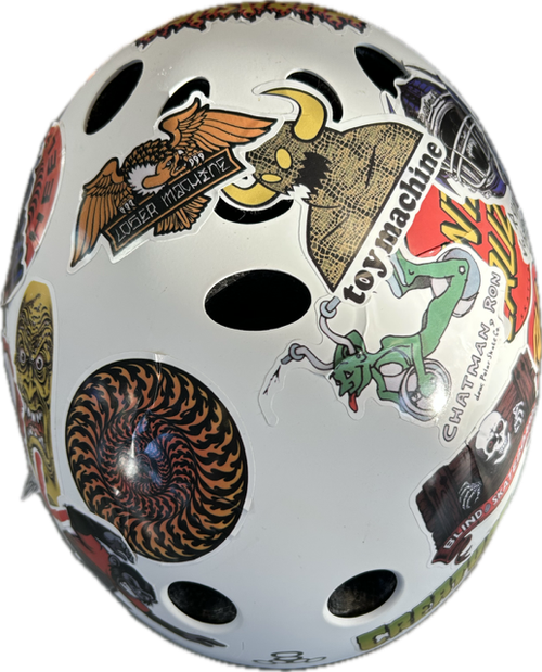 Vist Large View of Product Image Which is Used Triple Eight Skateboard Helmet White S/M