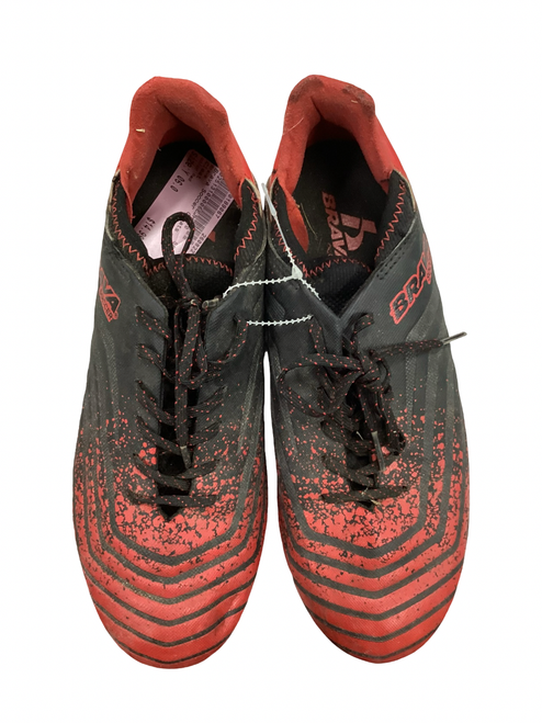 Vist Large View of Product Image Which is Used Brava Soccer Cleats Red Youth 06.0