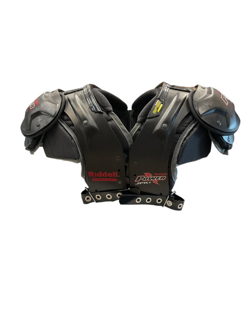 Vist Large View of Product Image Which is Used Riddell POWER JPK + MD SP FB Shoulder Pads Black MD