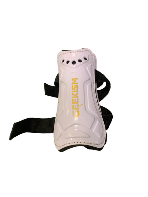 Vist Large View of Product Image Which is Used Soccer Shin Guards Youth White SM
