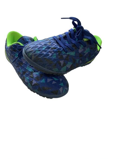 Vist Large View of Product Image Which is Used Soccer Indoor Shoes Royal Blue Junior 03.5