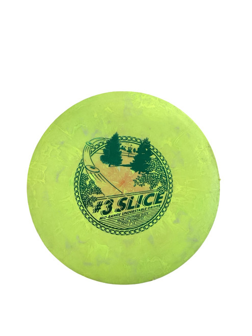 Vist Large View of Product Image Which is Used Lightning 3 SLICE Disc Golf Mid Range Yellow