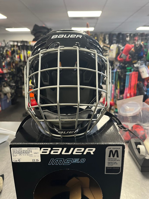 Vist Large View of Product Image Which is Used Bauer IMS 5.0 Helmet Cage Combo Black MD