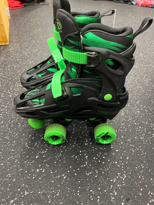 Vist Large View of Product Image Which is Used RollerDerby QUAD Junior Roller Quad Skates Green Adjustable