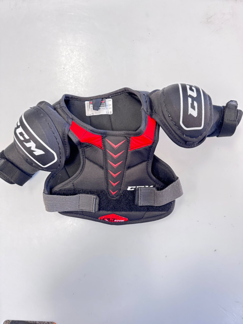 Vist Large View of Product Image Which is Used CCM QLT EDGE Youth Shoulder Pads MD