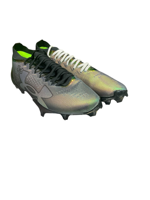 Vist Large View of Product Image Which is Used Under Armour Adult FB Cleats Green Senior 12