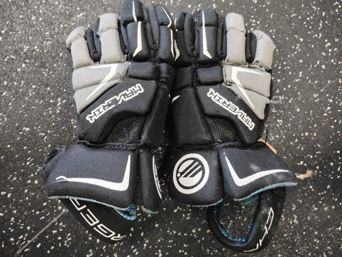 Vist Large View of Product Image Which is Used Maverik CHARGER Lacrosse Gloves Junior Black 10"