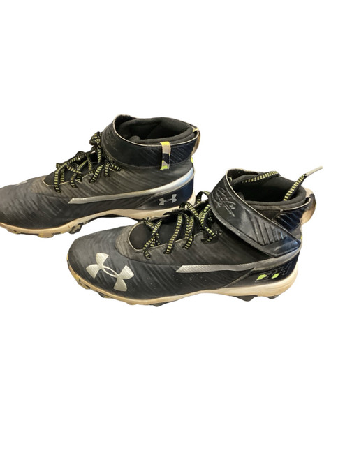 Vist Large View of Product Image Which is Used Under Armour BH BASEBALL CLEATS BB/SB Cleats Black Junior 05.5