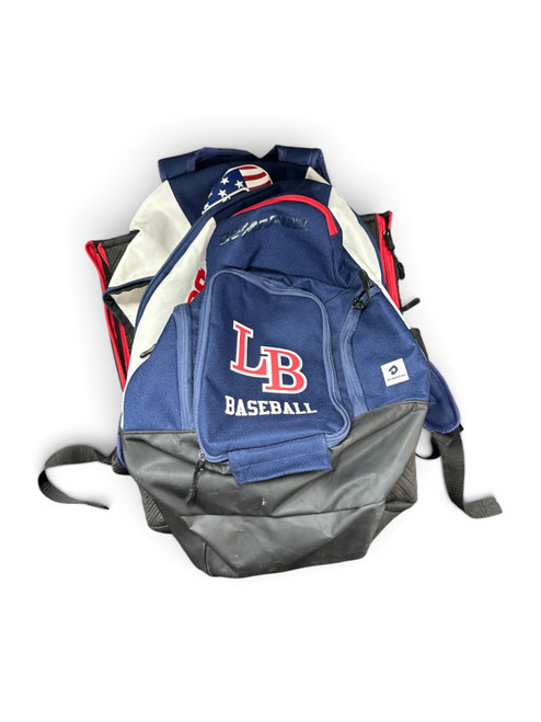 Vist Large View of Product Image Which is Used Demarini LB BASEBALL BB/SB Player Carry Bag Navy Blue