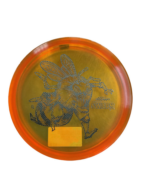 Vist Large View of Product Image Which is Used Discraft CRYSTAL FLX SWARM Disc Golf Mid Range Orange 175g