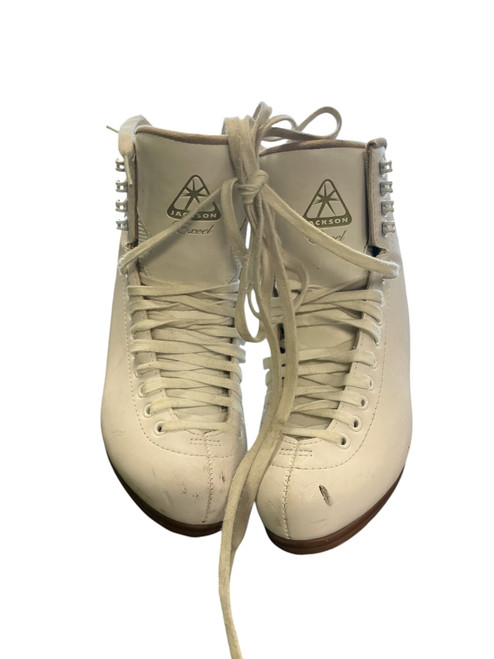 Vist Large View of Product Image Which is Used Jackson EXCEL WomensFigure Skate White Senior 5.5