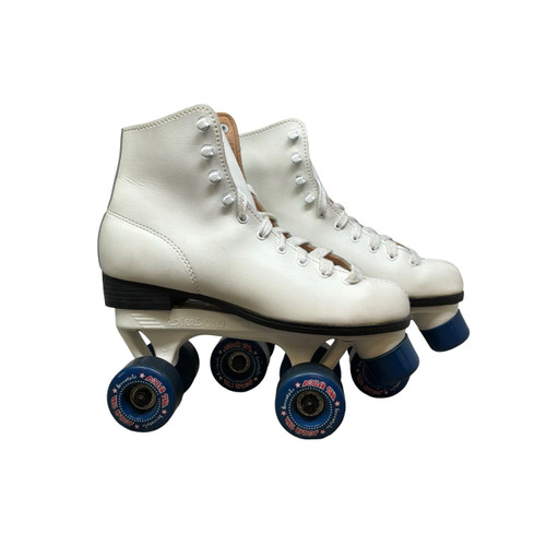 Vist Large View of Product Image Which is Used RollerDerby ROLLER STAR FREESTYLE Senior Roller Quad Skates White Senior 7