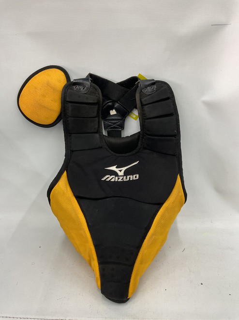 Vist Large View of Product Image Which is Used Mizuno CHEST PROTECTOR Catchers Chest Protector Yellow Youth