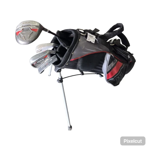Vist Large View of Product Image Which is Used Wilson PROFILE 4 PC JR SET Jr Package Set RH Black 4 Piece