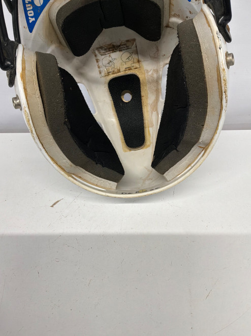 Vist Large View of Product Image Which is Used Worth WHITE HELMET Batting Helmet w/Mask White MD