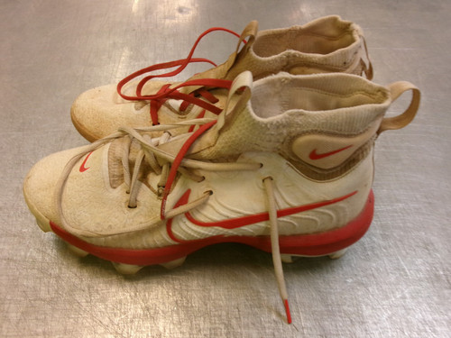 Vist Large View of Product Image Which is Used Nike BB/SB Cleats White Senior 9