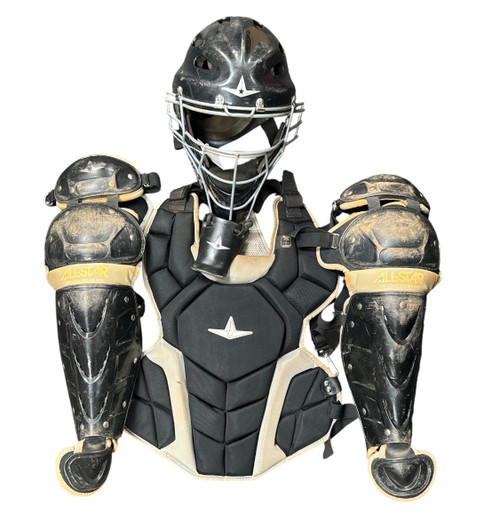 Vist Large View of Product Image Which is Used All-Star 9-12 Catchers Helmet w/Mask Black One Size