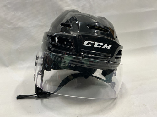 Vist Large View of Product Image Which is Used CCM TACKS 310 Helmet Half Visor Combo Black MD