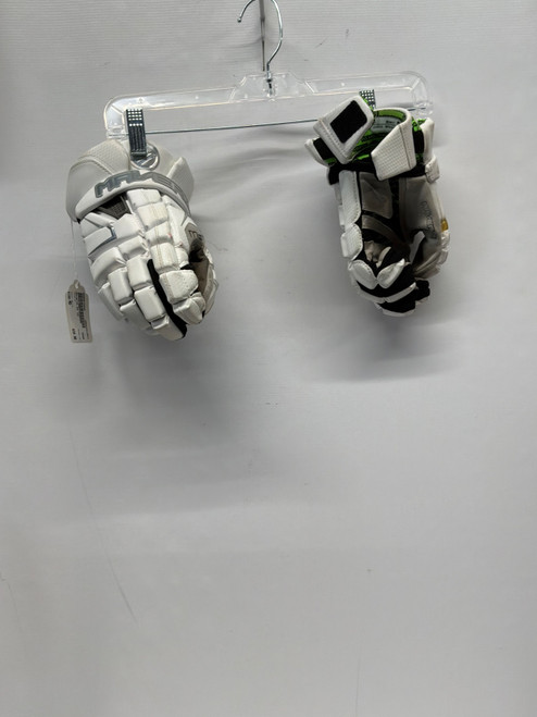 Vist Large View of Product Image Which is Used Maverik M4 Lacrosse Gloves Mens White MD