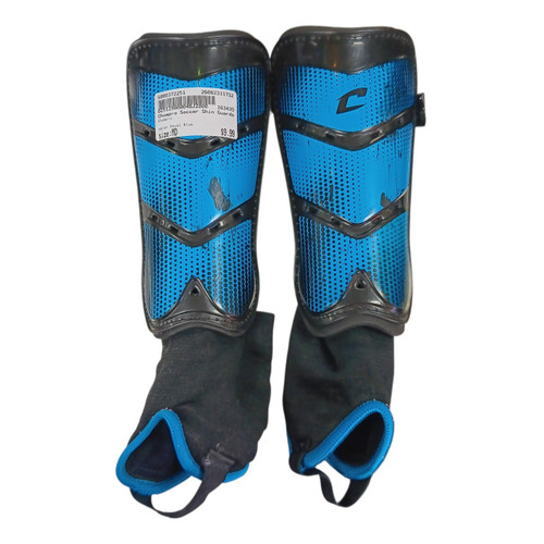 Vist Large View of Product Image Which is Used Champro Soccer Shin Guards Adult Royal Blue MD