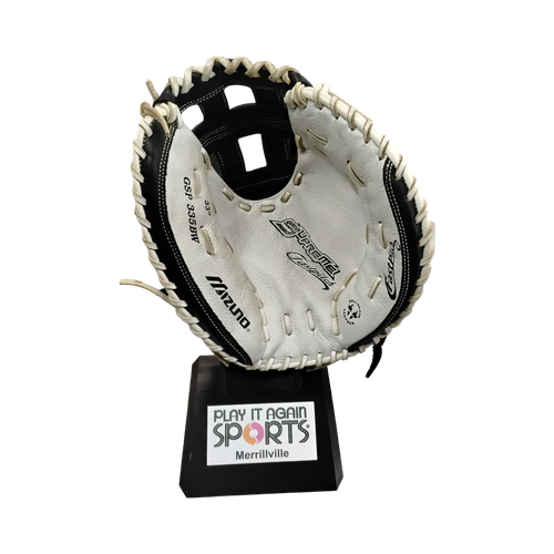 Vist Large View of Product Image Which is Used Mizuno GSP 335BW BB/SB Catchers RH Throw Black 33"